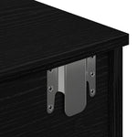 Vegghylle Med Skuffer Svart 60X28X15 Cm Konstruert Tre