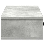 Vegghylle Med Skuffer Betonggrå 60X28X15 Cm Konstruert Tre