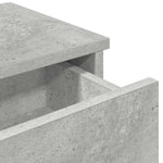 Vegghylle Med Skuffer Betonggrå 60X28X15 Cm Konstruert Tre