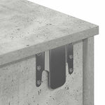 Vegghylle Med Skuffer Betonggrå 60X28X15 Cm Konstruert Tre