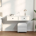 Vegghylle Med Skuffer Hvit 100X37,5X19 Cm Konstruert Tre
