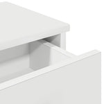 Vegghylle Med Skuffer Hvit 100X37,5X19 Cm Konstruert Tre