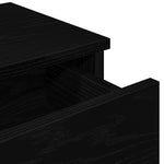 Vegghylle Med Skuffer Svart 100X37,5X19 Cm Konstruert Tre