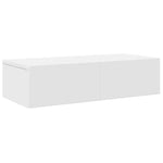 Vegghylle Med Skuffer Hvit 60X26,5X15 Cm Konstruert Tre