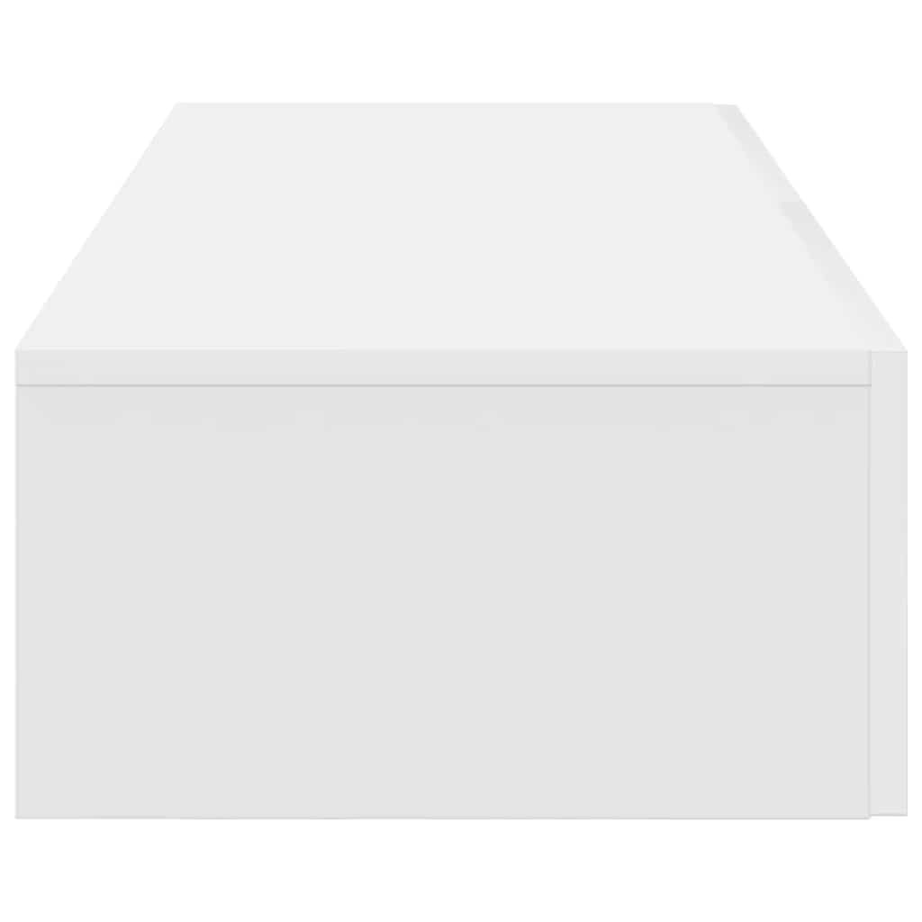 Vegghylle Med Skuffer Hvit 60X26,5X15 Cm Konstruert Tre