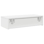 Vegghylle Med Skuffer Hvit 60X26,5X15 Cm Konstruert Tre