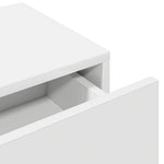 Vegghylle Med Skuffer Hvit 60X26,5X15 Cm Konstruert Tre