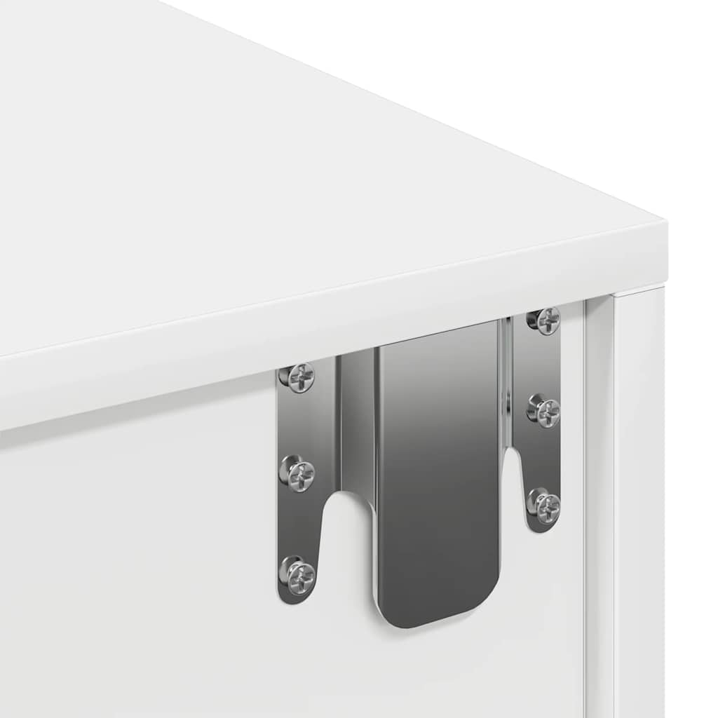 Vegghylle Med Skuffer Hvit 60X26,5X15 Cm Konstruert Tre