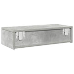 Vegghylle Med Skuffer Betonggrå 60X26,5X15 Cm Konstruert Tre