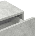 Vegghylle Med Skuffer Betonggrå 60X26,5X15 Cm Konstruert Tre