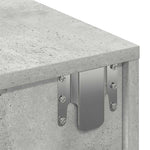 Vegghylle Med Skuffer Betonggrå 60X26,5X15 Cm Konstruert Tre