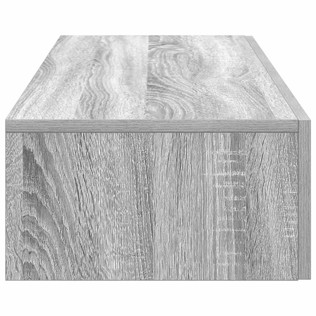 Vegghylle Med Skuffer Grå Sonoma 60X26,5X15 Cm Konstruert Tre