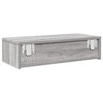 Vegghylle Med Skuffer Grå Sonoma 60X26,5X15 Cm Konstruert Tre