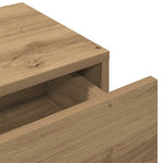 Vegghylle Med Skuffer Artisian Eik 60X26,5X15 Cm Konstruert Tre