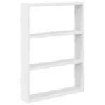 Vegghylle Hvit 43X9X60 Cm Konstruert Tre