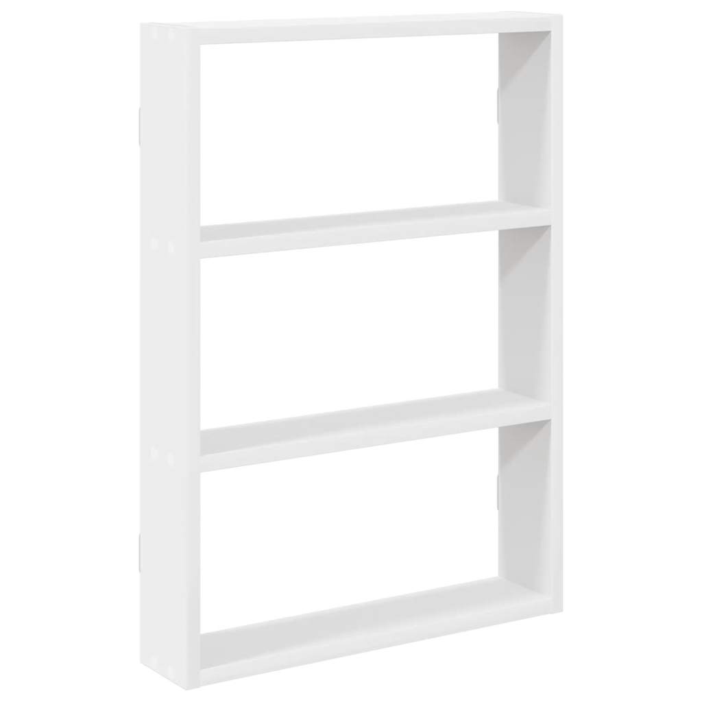 Vegghylle Hvit 43X9X60 Cm Konstruert Tre