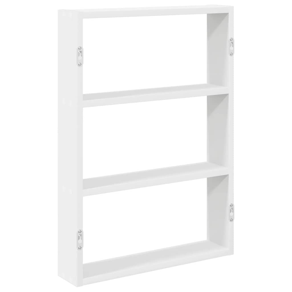 Vegghylle Hvit 43X9X60 Cm Konstruert Tre