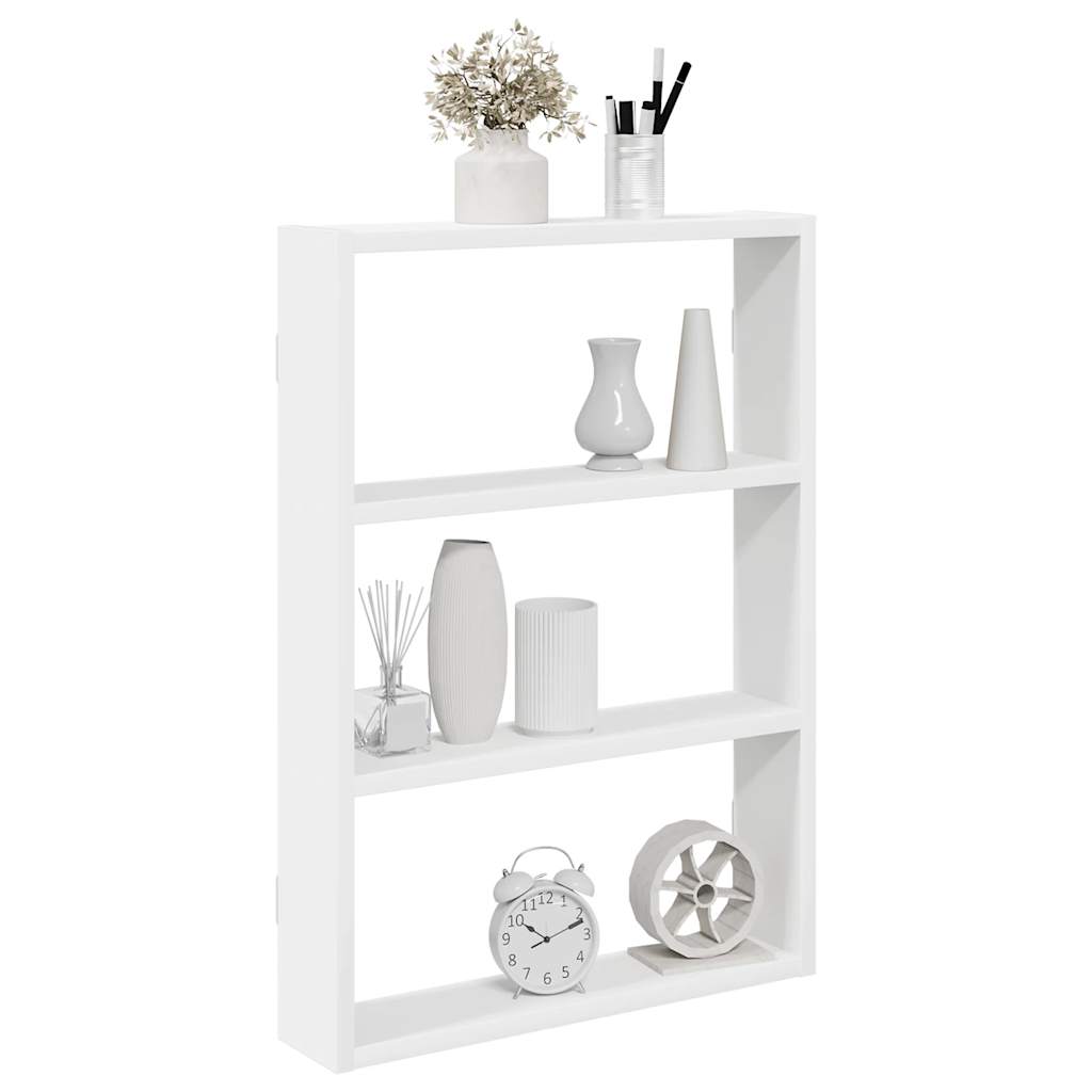 Vegghylle Hvit 43X9X60 Cm Konstruert Tre