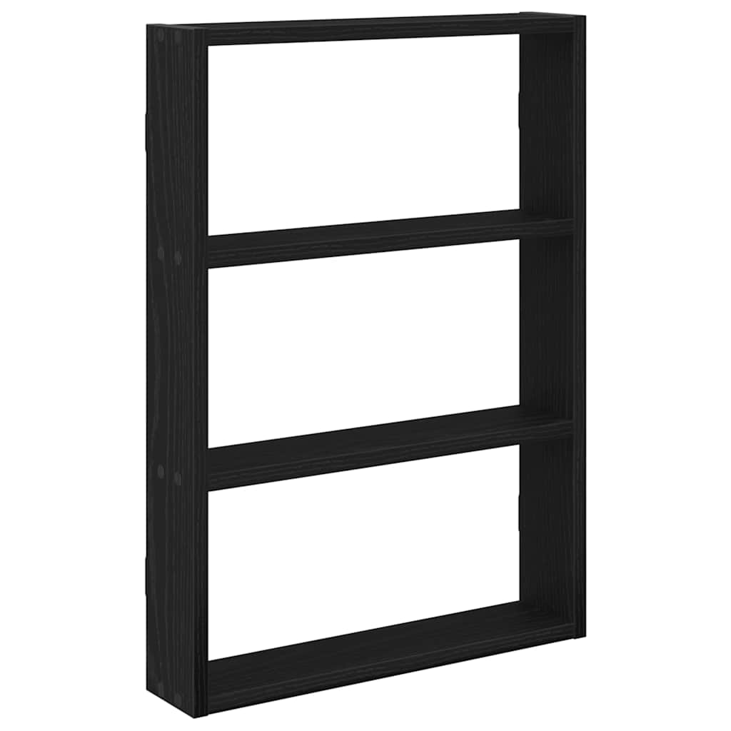 Vegghylle Svart 43X9X60 Cm Konstruert Tre