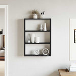 Vegghylle Svart 43X9X60 Cm Konstruert Tre