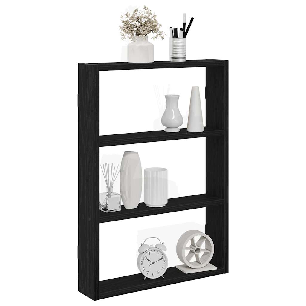 Vegghylle Svart 43X9X60 Cm Konstruert Tre