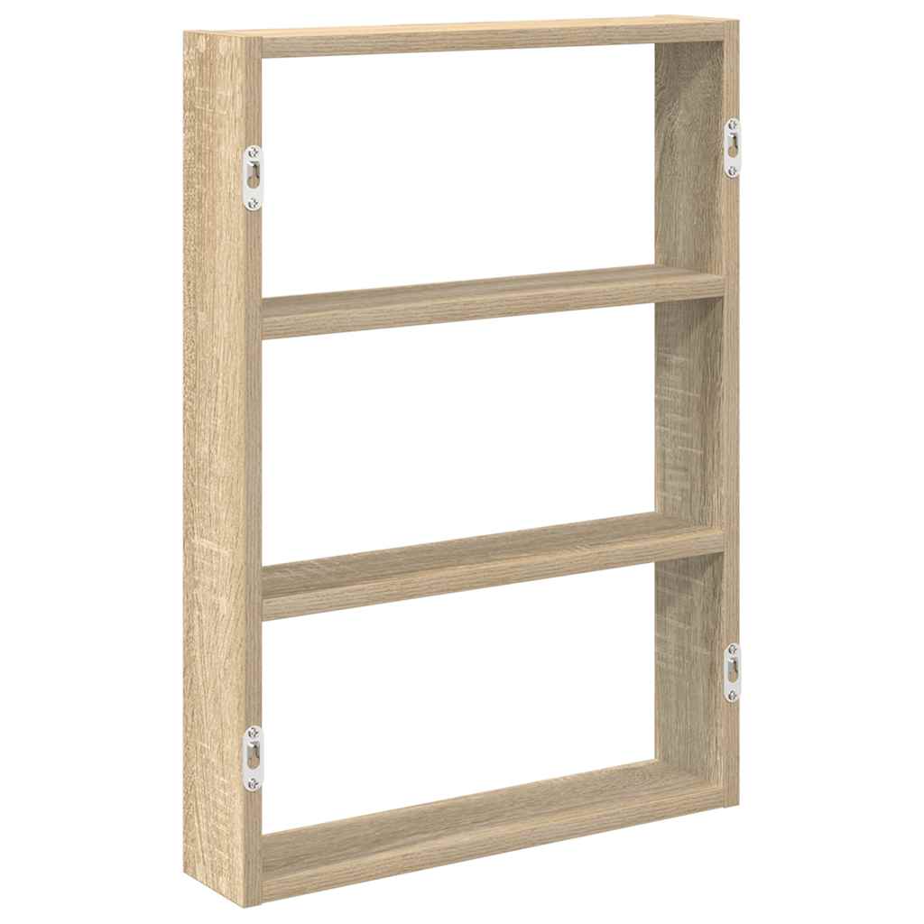 Vegghylle Sonoma Eik 43X9X60 Cm Konstruert Tre