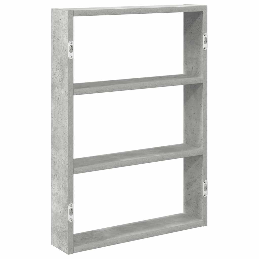 Vegghylle Betonggrå 43X9X60 Cm Konstruert Tre