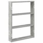 Vegghylle Betonggrå 43X9X60 Cm Konstruert Tre