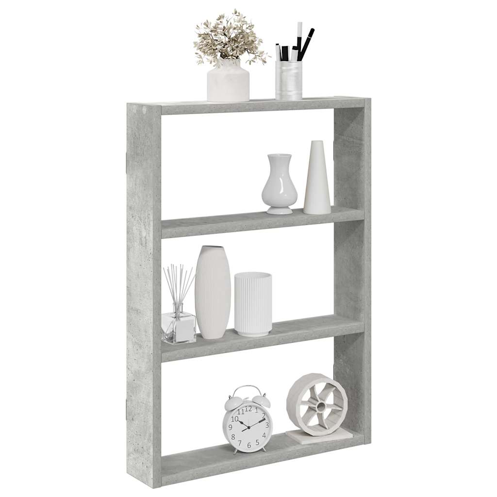 Vegghylle Betonggrå 43X9X60 Cm Konstruert Tre