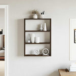 Vegghylle Røkt Eik 43X9X60 Cm Konstruert Tre