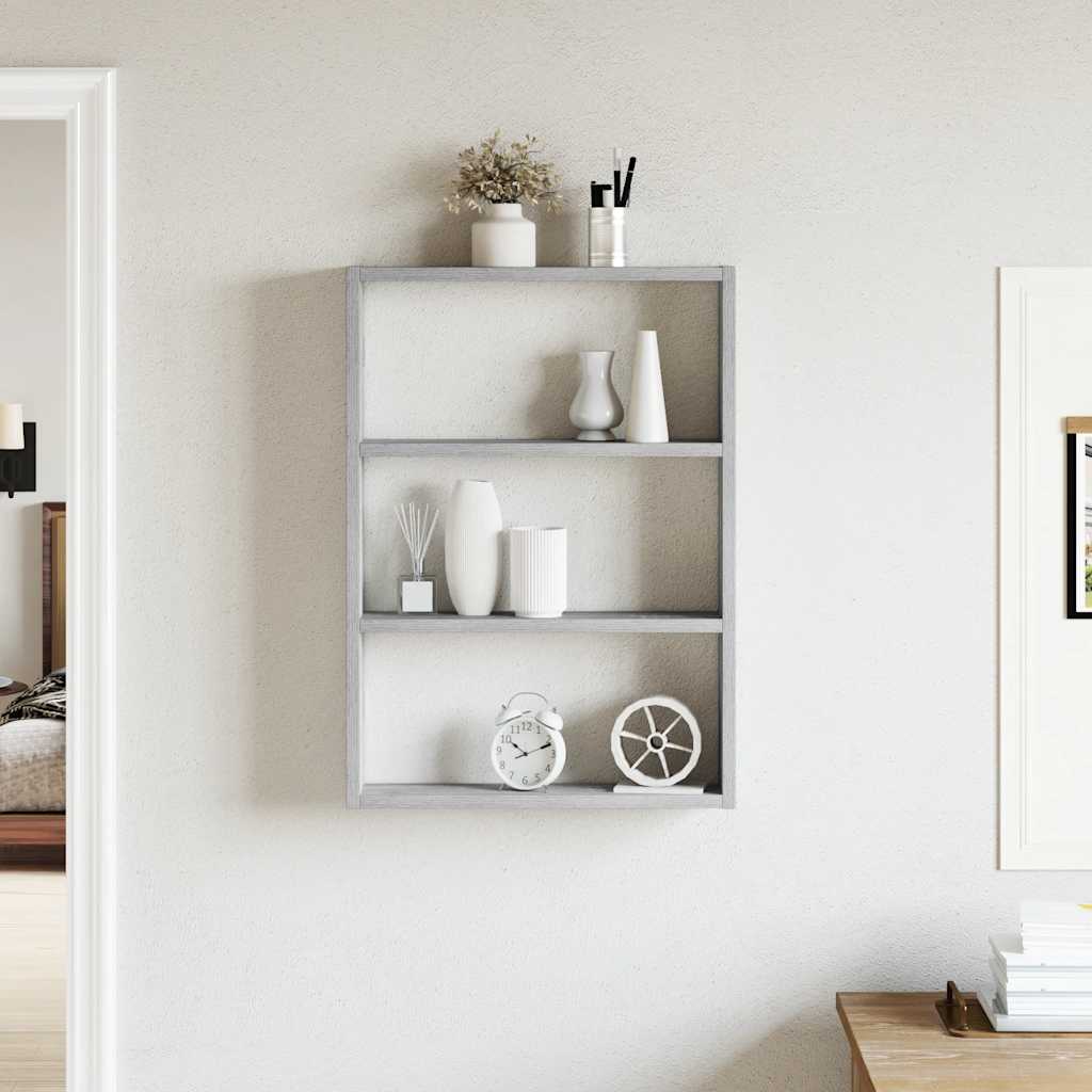 Vegghylle Grå Sonoma 43X9X60 Cm Konstruert Tre