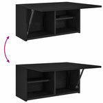 Veggskap Til Baderom Svart 60X25X30 Cm Konstruert Tre