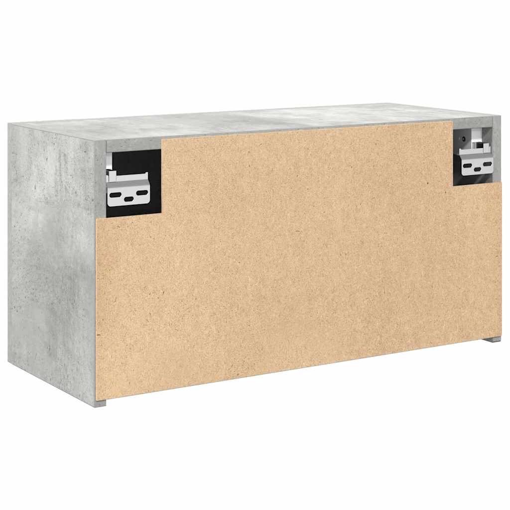 Veggskap Til Baderom Betonggrå 60X25X30 Cm Konstruert Tre