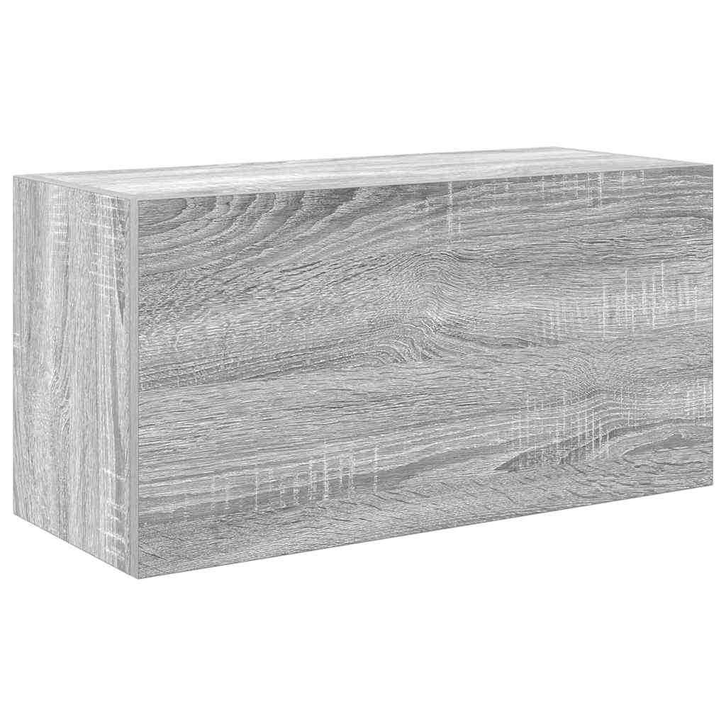 Veggskap Til Baderom Grå Sonoma 60X25X30 Cm Konstruert Tre