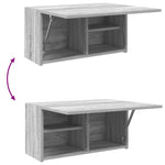Veggskap Til Baderom Grå Sonoma 60X25X30 Cm Konstruert Tre