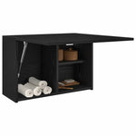 Veggskap Til Baderom Svart 60X25X40 Cm Konstruert Tre