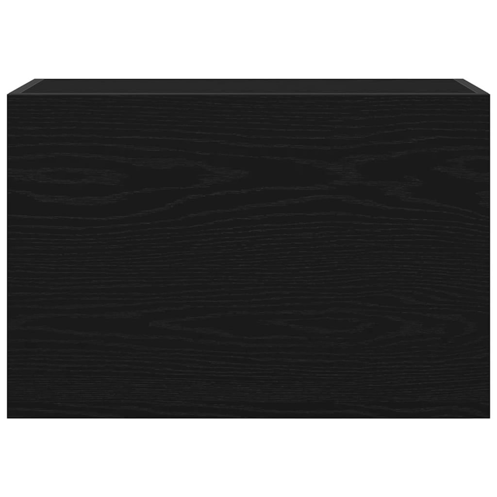 Veggskap Til Baderom Svart 60X25X40 Cm Konstruert Tre