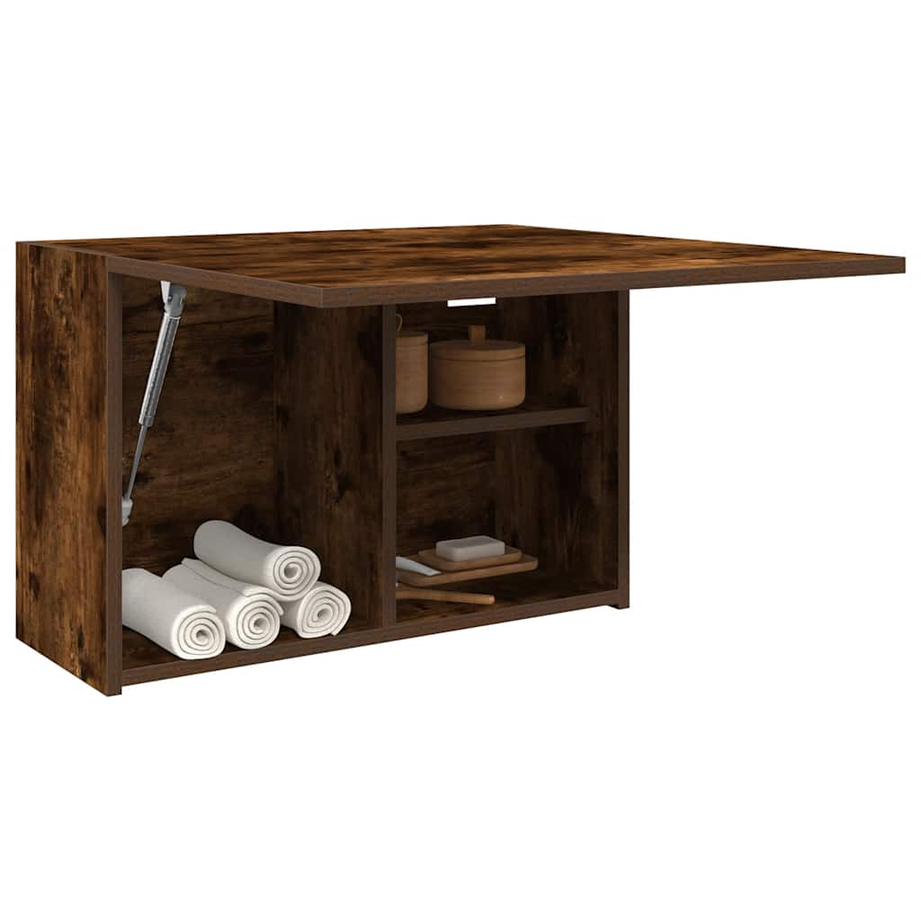 Veggskap Til Baderom Røkt Eik 60X25X40 Cm Konstruert Tre