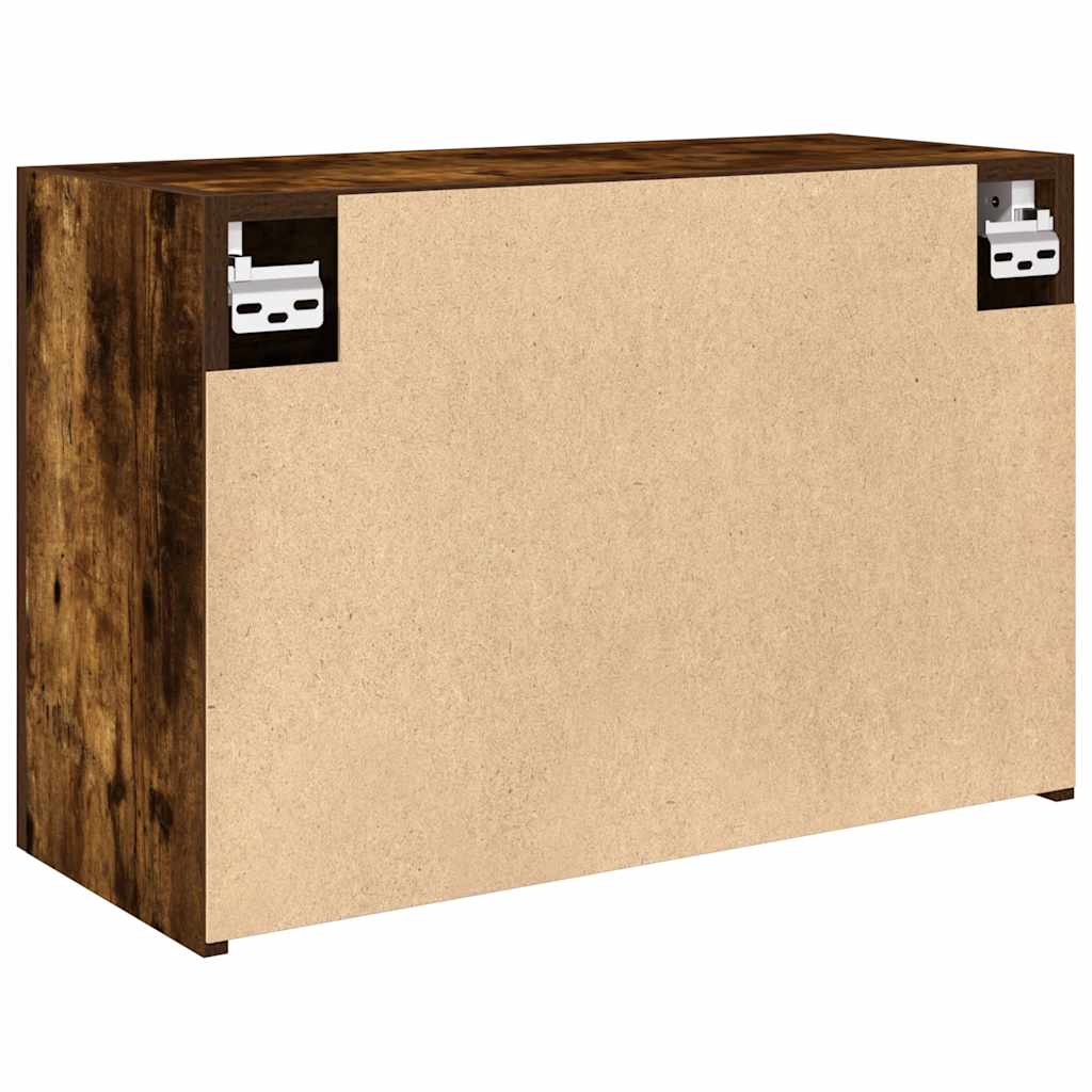 Veggskap Til Baderom Røkt Eik 60X25X40 Cm Konstruert Tre