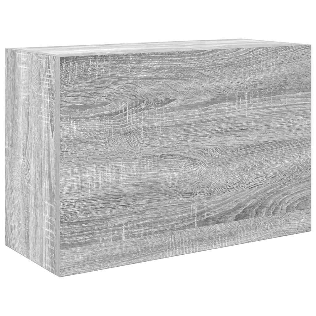 Veggskap Til Baderom Grå Sonoma 60X25X40 Cm Konstruert Tre