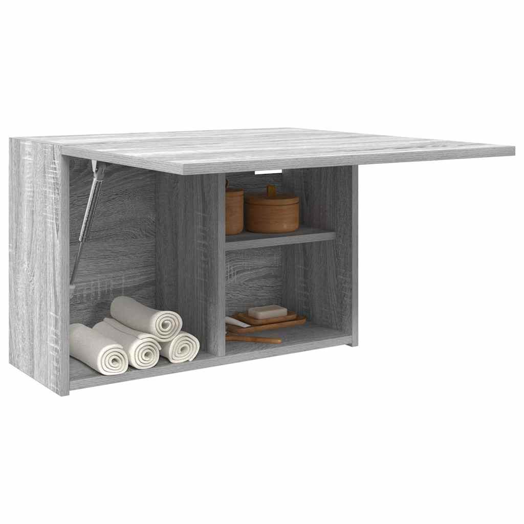 Veggskap Til Baderom Grå Sonoma 60X25X40 Cm Konstruert Tre