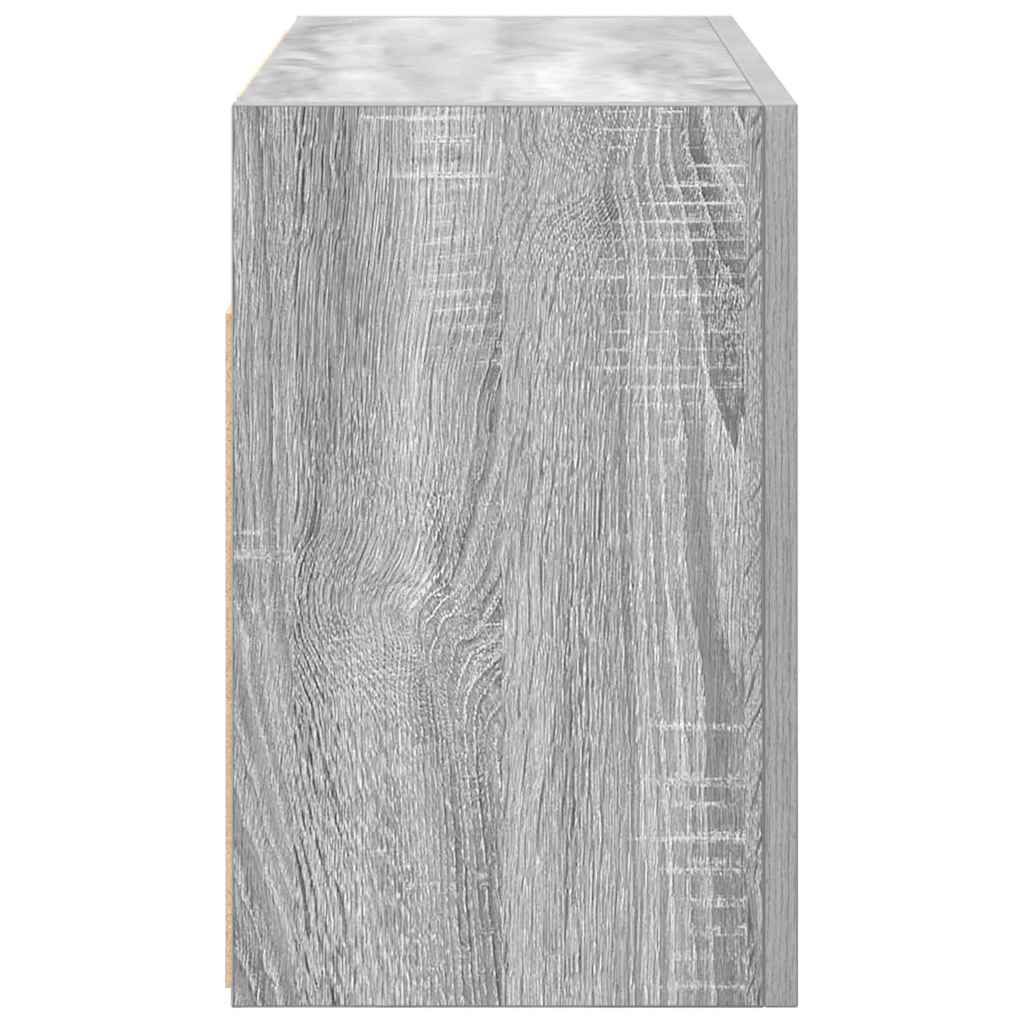 Veggskap Til Baderom Grå Sonoma 60X25X40 Cm Konstruert Tre
