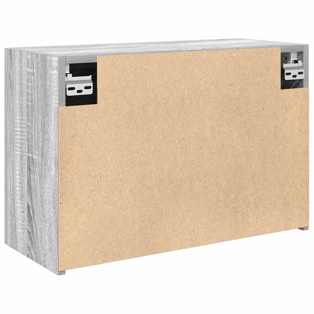 Veggskap Til Baderom Grå Sonoma 60X25X40 Cm Konstruert Tre