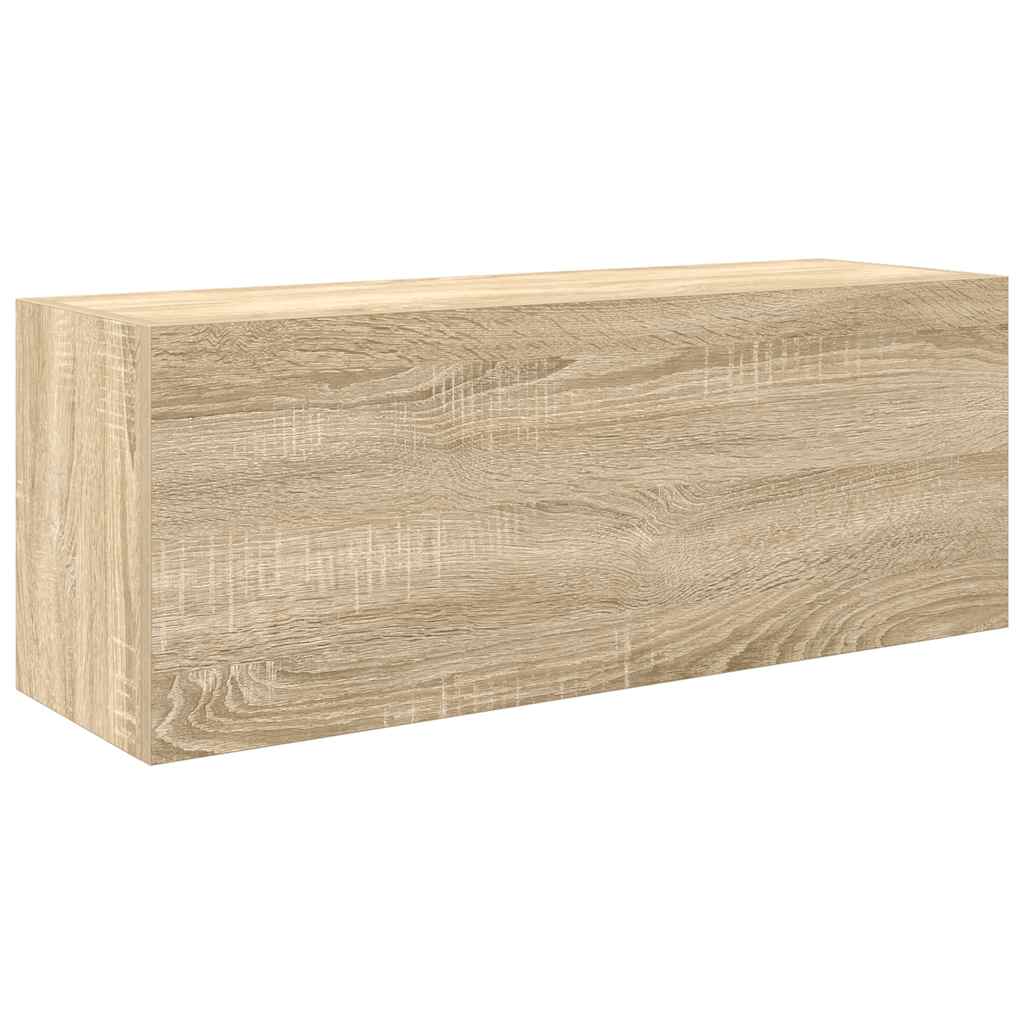 Veggskap Til Baderom Sonoma Eik 80X25X30 Cm Konstruert Tre