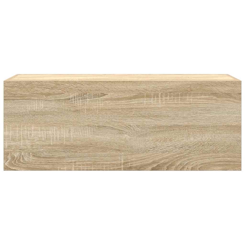 Veggskap Til Baderom Sonoma Eik 80X25X30 Cm Konstruert Tre