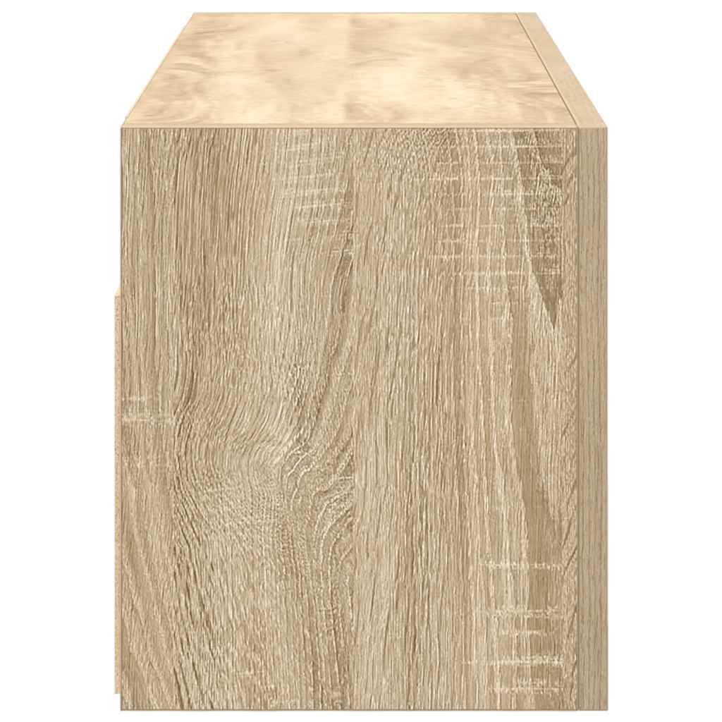 Veggskap Til Baderom Sonoma Eik 80X25X30 Cm Konstruert Tre