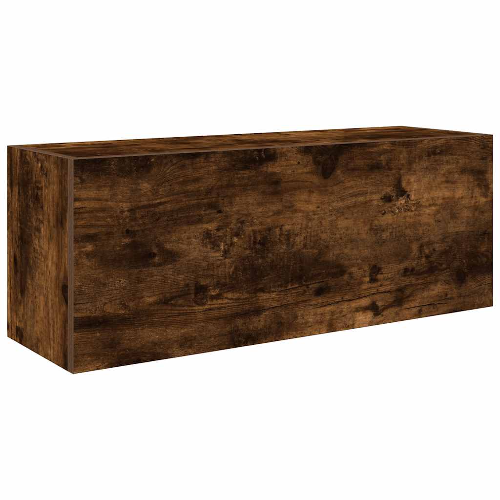 Veggskap Til Baderom Røkt Eik 80X25X30 Cm Konstruert Tre