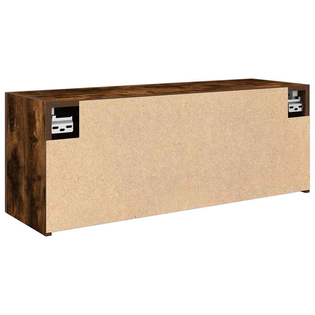 Veggskap Til Baderom Røkt Eik 80X25X30 Cm Konstruert Tre