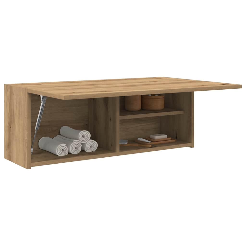 Veggskap Til Baderom Artisan Eik 80X25X30 Cm Konstruert Tre