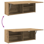 Veggskap Til Baderom Artisan Eik 80X25X30 Cm Konstruert Tre